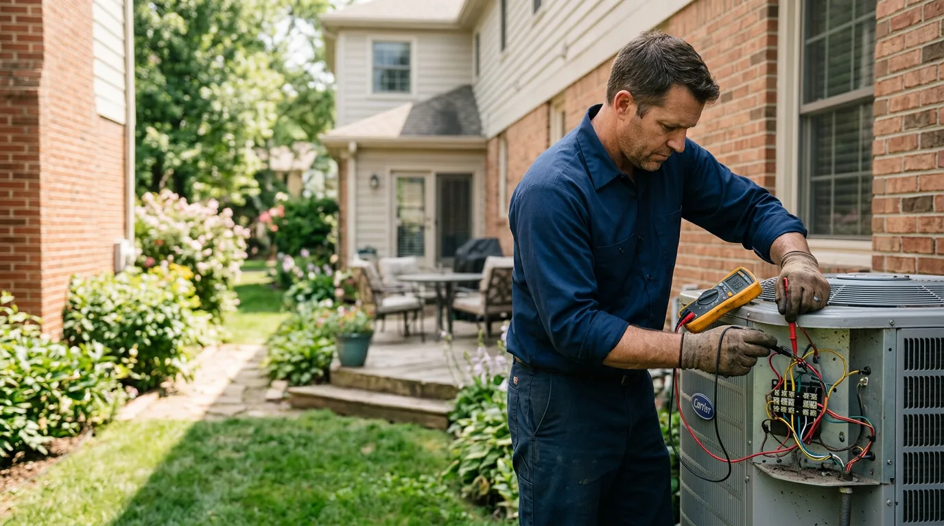 HVAC technician working near Leesburg, NJ